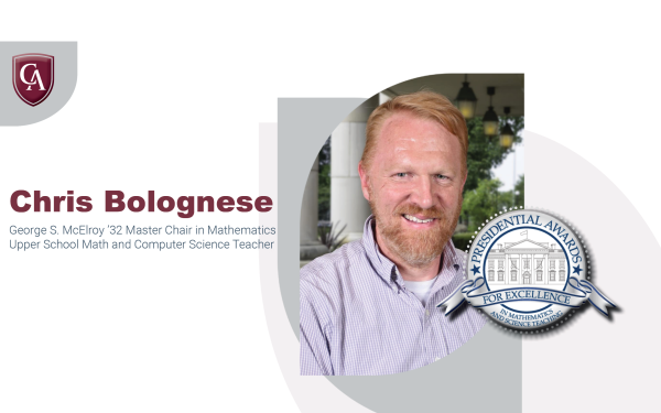 Chris Bolognese Selected as a Recipient of the Presidential Awards for Excellence in Mathematics and Science Teaching