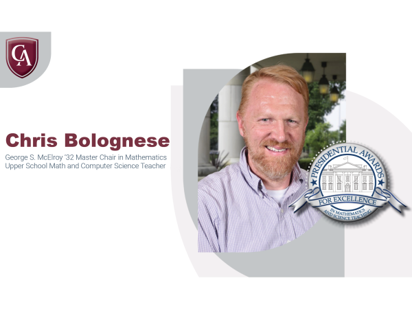 Chris Bolognese Selected as a Recipient of the Presidential Awards for Excellence in Mathematics and Science Teaching